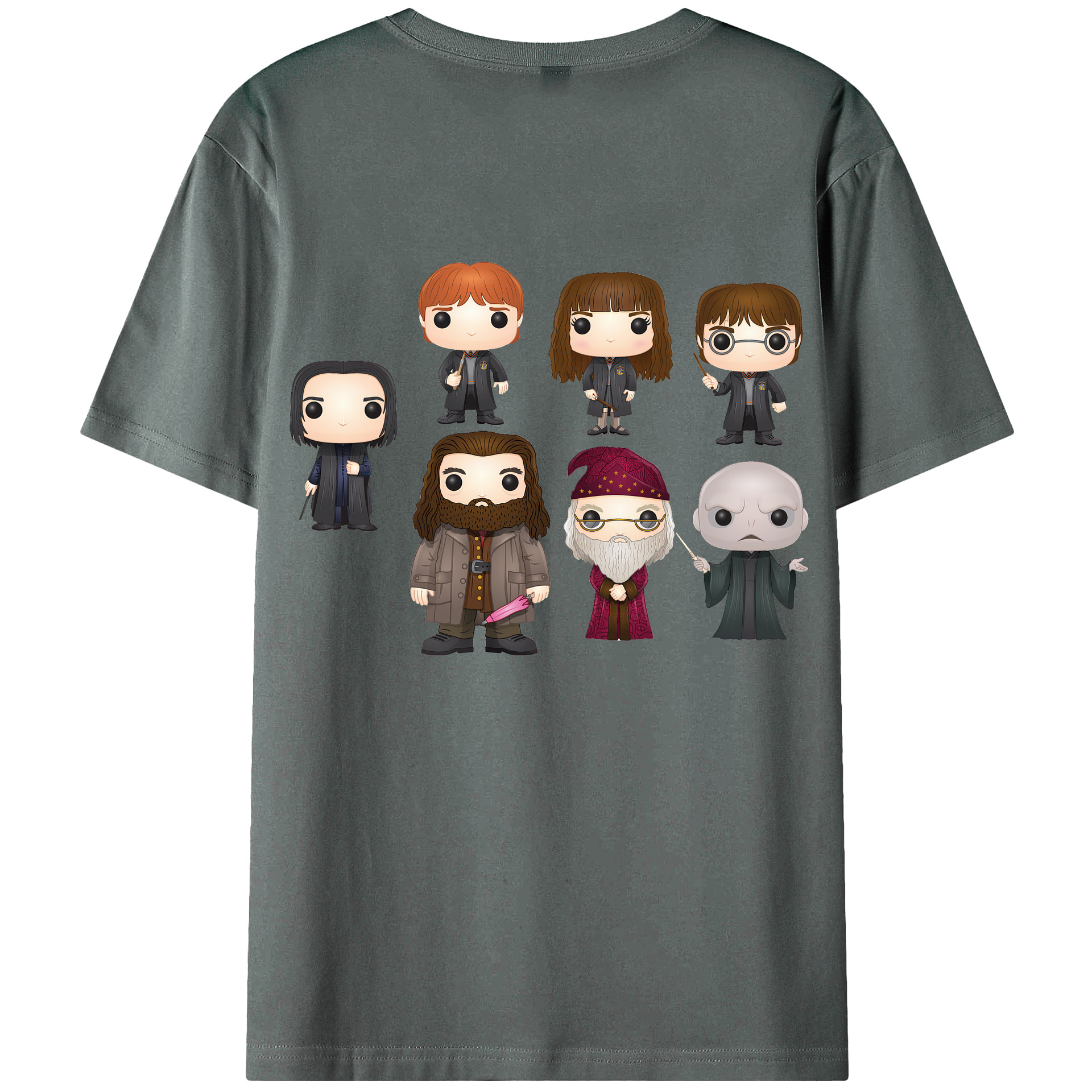 （画像用） Harry Potter ハリー・ポッターシリーズ 綿100％ メンズ半袖Tシャツ（バックプリント） 通気性